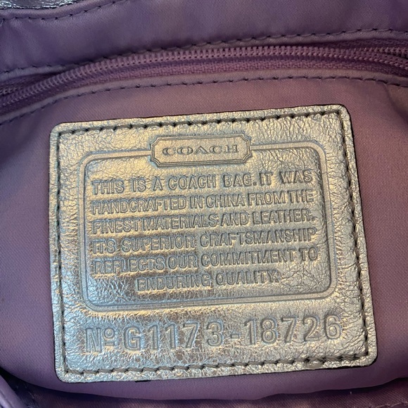 Coach Poppy Silver Sequin Women's Bag - Picture 6 of 10